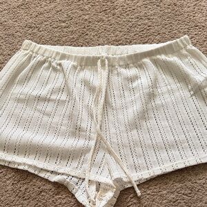 Women's White Lace swimsuit cover Shorts